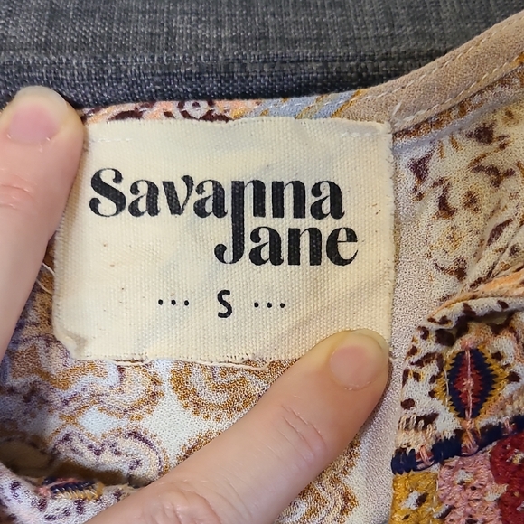 Savanna Jane Multicolor Boho Blouse with Embroidery - Picture 2 of 9